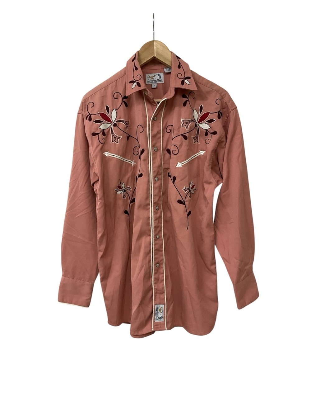 Panhandle Slim Pink Embroidered Snap Shirt Men’s S